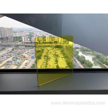 Light yellow solid polycarbonate sheet advertising board